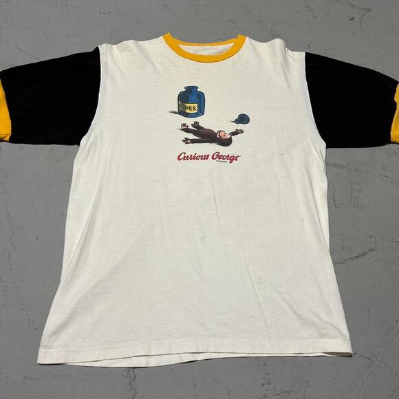 **Vintage 1995 Curious George Ether Ringer T-Shirt** - Picture 1 of 5
